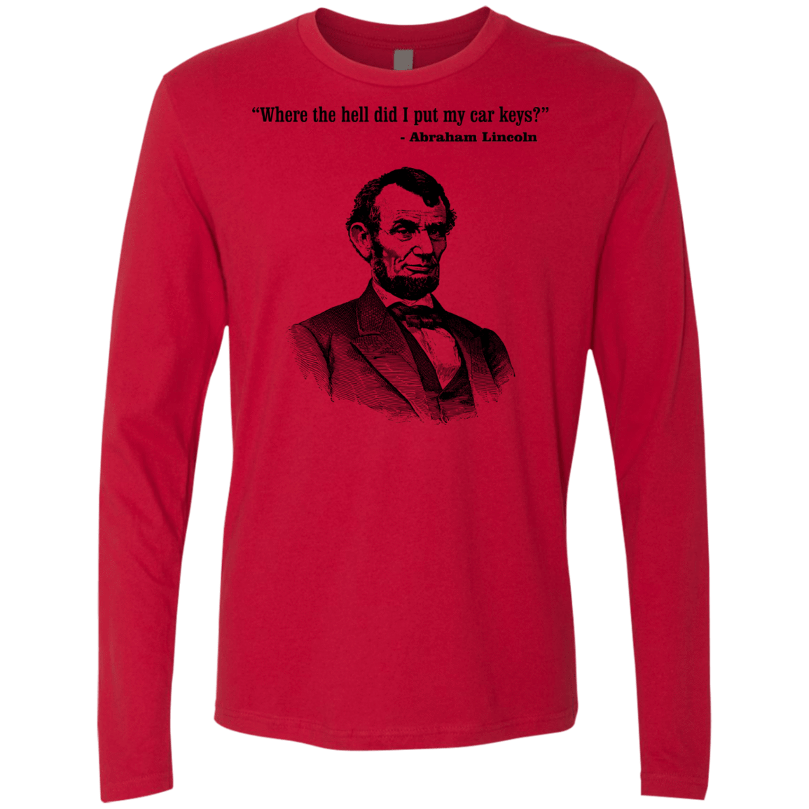 T-Shirts Red / Small Lincoln car keys Men's Premium Long Sleeve