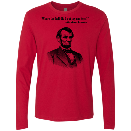 T-Shirts Red / Small Lincoln car keys Men's Premium Long Sleeve