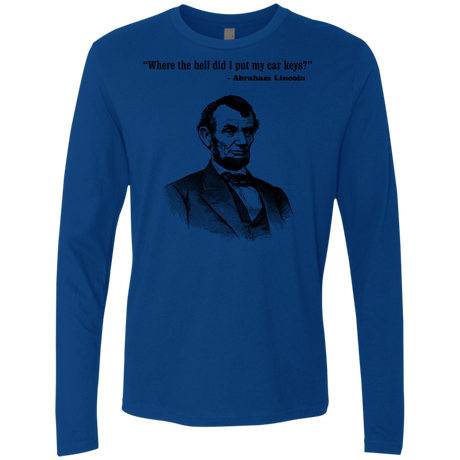 T-Shirts Royal / Small Lincoln car keys Men's Premium Long Sleeve