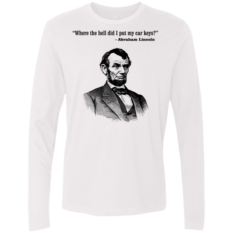 T-Shirts White / Small Lincoln car keys Men's Premium Long Sleeve