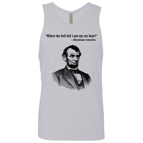 T-Shirts Heather Grey / Small Lincoln car keys Men's Premium Tank Top