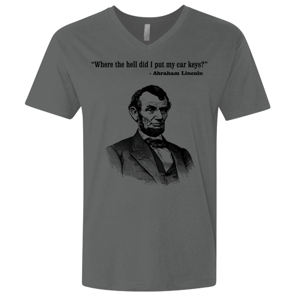 T-Shirts Heavy Metal / X-Small Lincoln car keys Men's Premium V-Neck