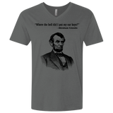 T-Shirts Heavy Metal / X-Small Lincoln car keys Men's Premium V-Neck
