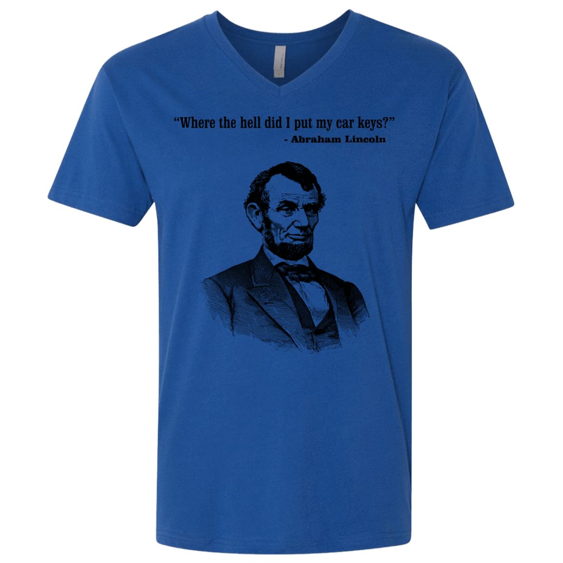 T-Shirts Royal / X-Small Lincoln car keys Men's Premium V-Neck