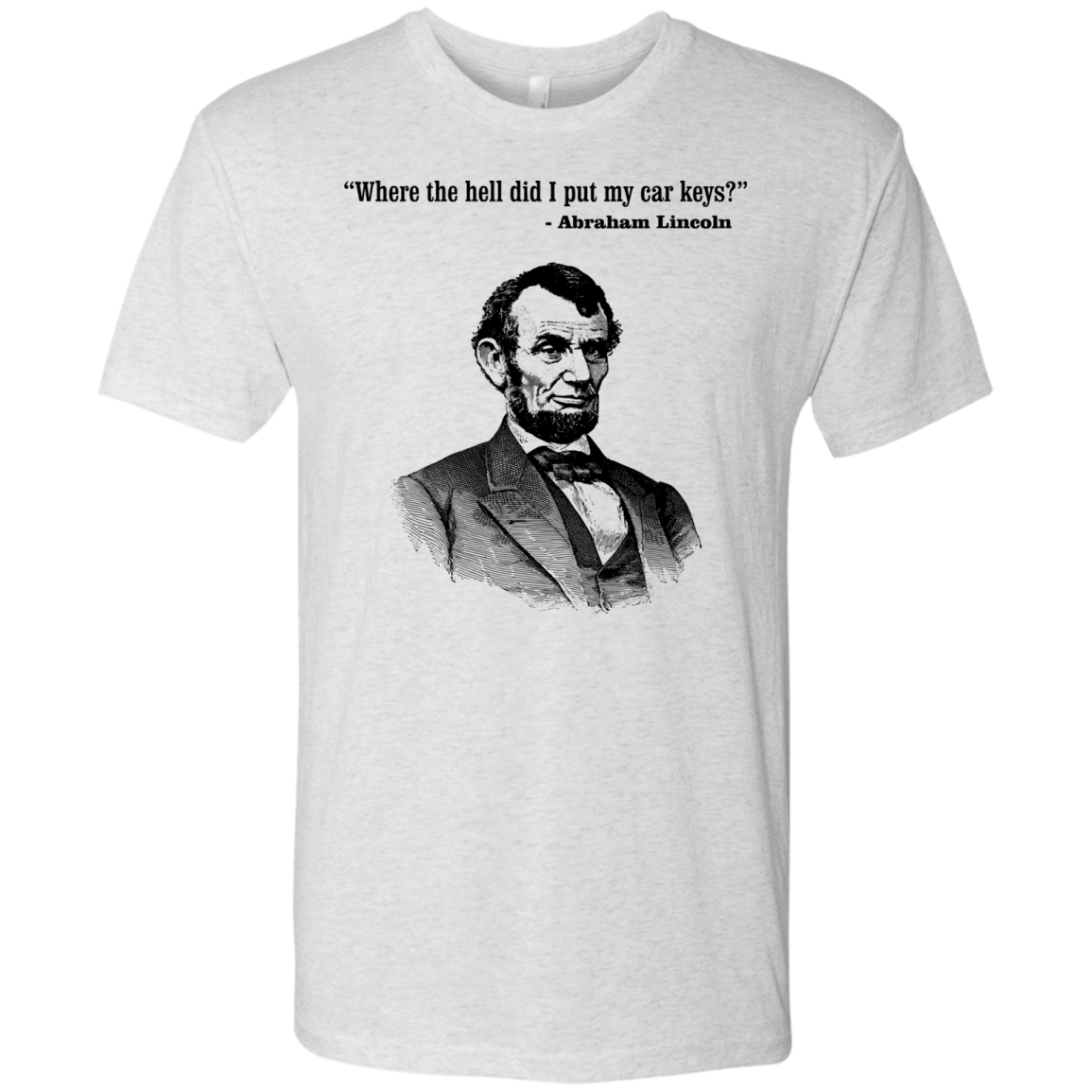 T-Shirts Heather White / Small Lincoln car keys Men's Triblend T-Shirt