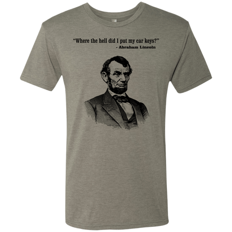 T-Shirts Venetian Grey / Small Lincoln car keys Men's Triblend T-Shirt