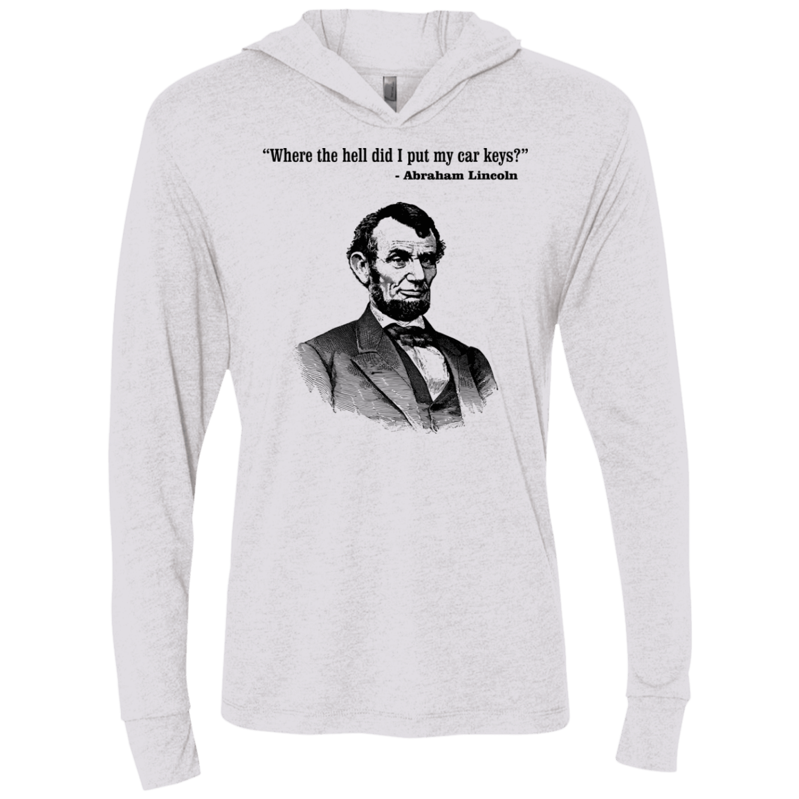 T-Shirts Heather White / X-Small Lincoln car keys Triblend Long Sleeve Hoodie Tee