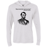 T-Shirts Heather White / X-Small Lincoln car keys Triblend Long Sleeve Hoodie Tee