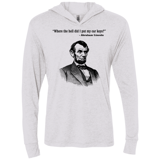 T-Shirts Heather White / X-Small Lincoln car keys Triblend Long Sleeve Hoodie Tee