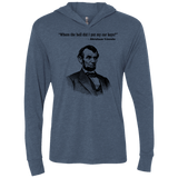 T-Shirts Indigo / X-Small Lincoln car keys Triblend Long Sleeve Hoodie Tee