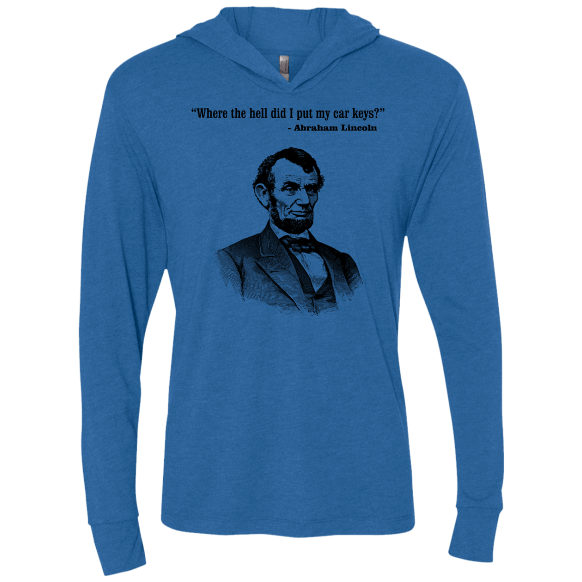 T-Shirts Vintage Royal / X-Small Lincoln car keys Triblend Long Sleeve Hoodie Tee