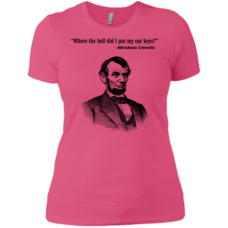 T-Shirts Hot Pink / X-Small Lincoln car keys Women's Premium T-Shirt