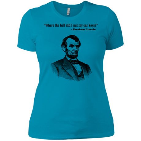 T-Shirts Turquoise / X-Small Lincoln car keys Women's Premium T-Shirt