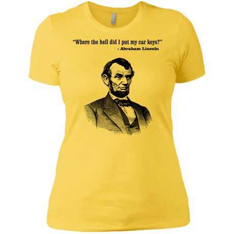 T-Shirts Vibrant Yellow / X-Small Lincoln car keys Women's Premium T-Shirt
