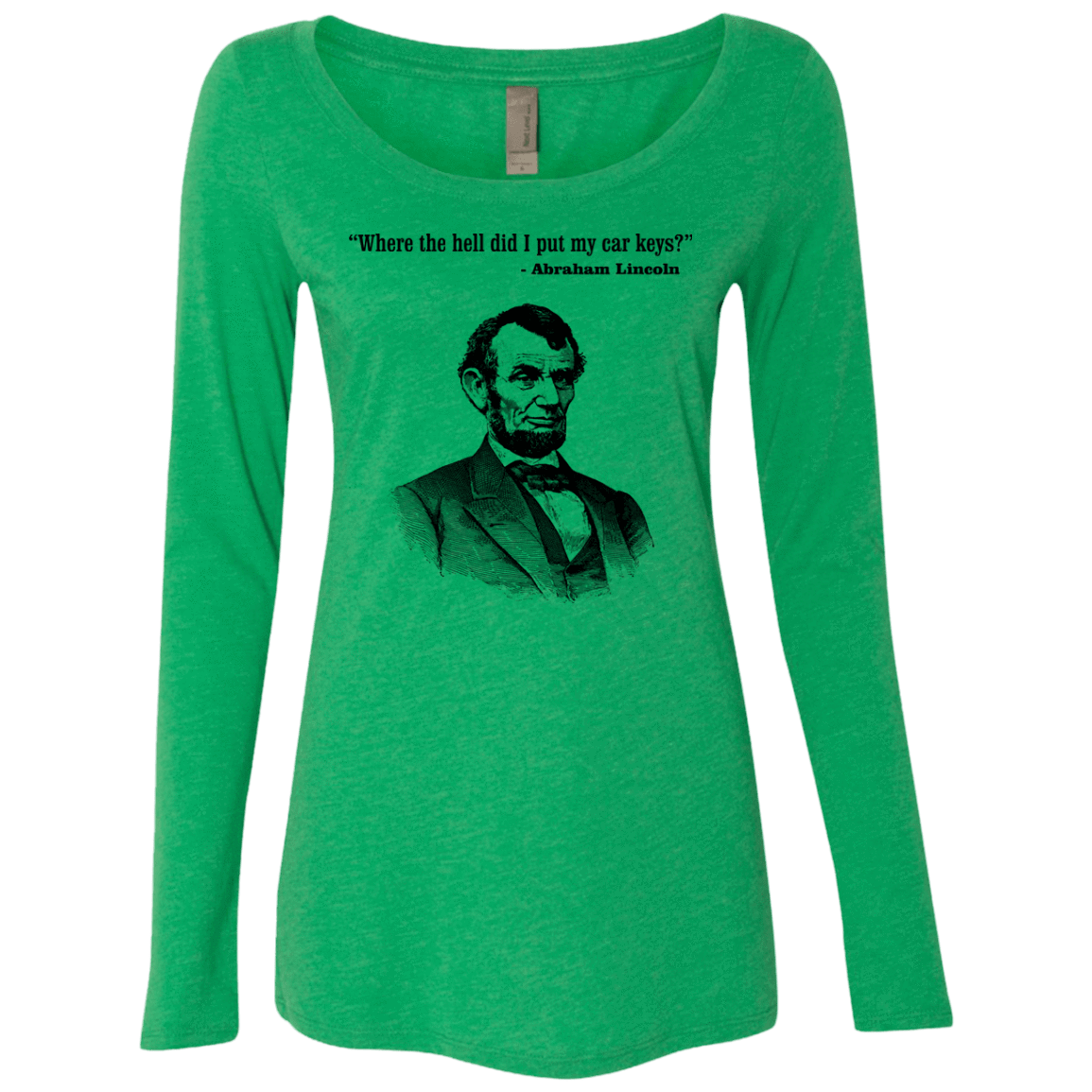 T-Shirts Envy / Small Lincoln car keys Women's Triblend Long Sleeve Shirt