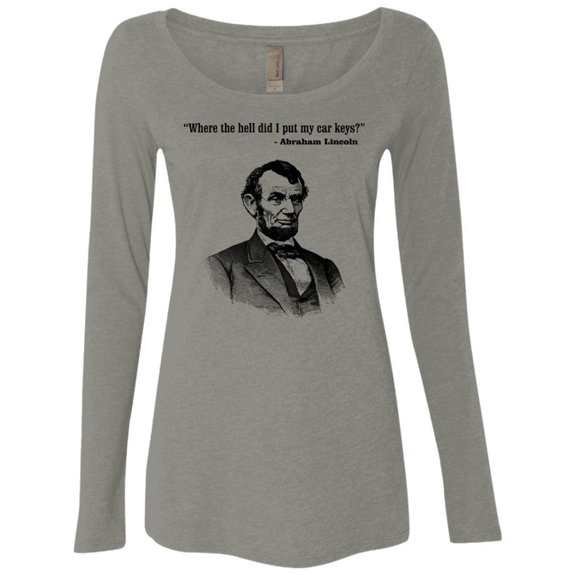 T-Shirts Venetian Grey / Small Lincoln car keys Women's Triblend Long Sleeve Shirt