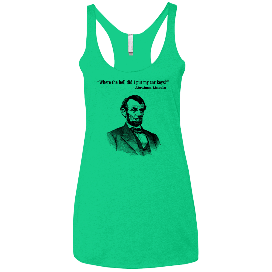 T-Shirts Envy / X-Small Lincoln car keys Women's Triblend Racerback Tank