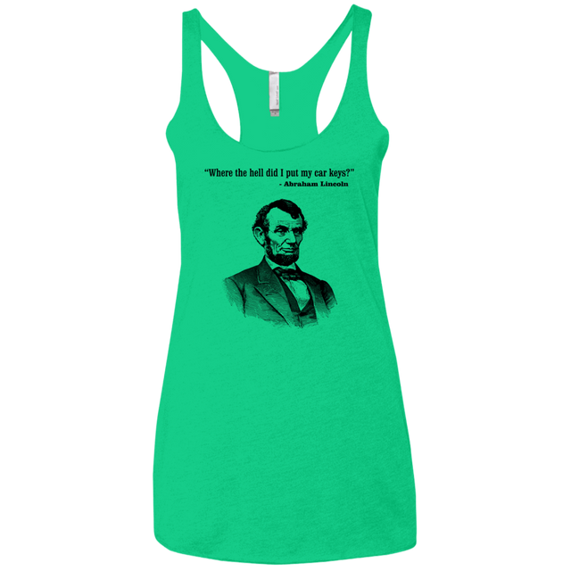 T-Shirts Envy / X-Small Lincoln car keys Women's Triblend Racerback Tank