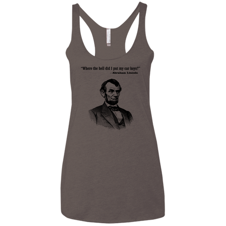 T-Shirts Macchiato / X-Small Lincoln car keys Women's Triblend Racerback Tank
