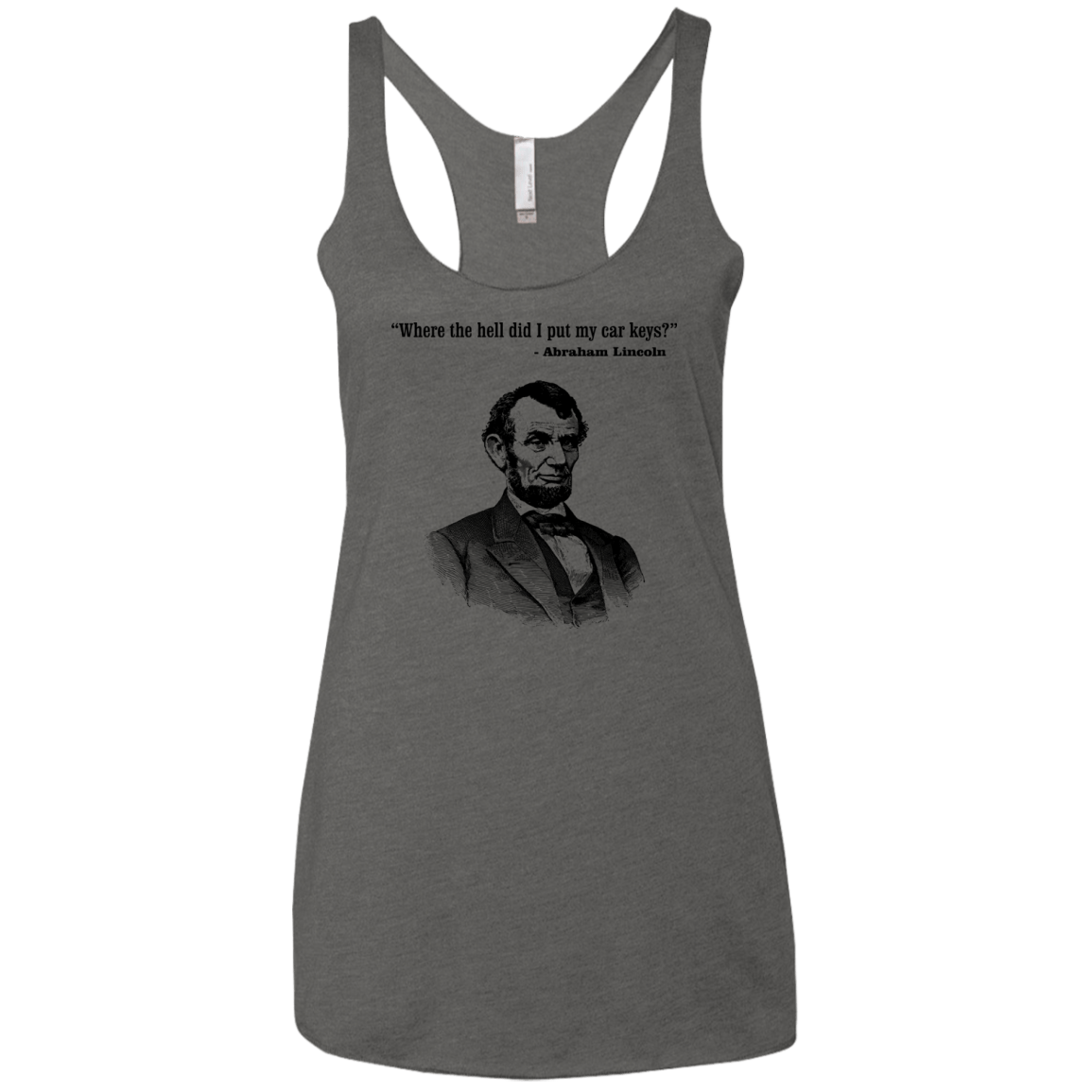 T-Shirts Premium Heather / X-Small Lincoln car keys Women's Triblend Racerback Tank