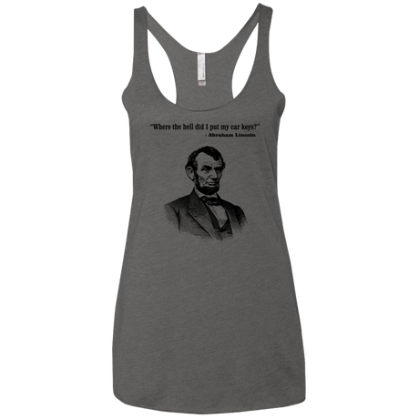 T-Shirts Premium Heather / X-Small Lincoln car keys Women's Triblend Racerback Tank