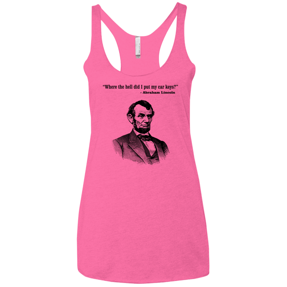T-Shirts Vintage Pink / X-Small Lincoln car keys Women's Triblend Racerback Tank