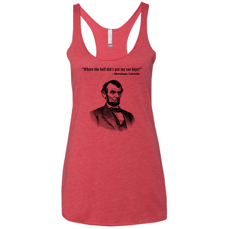 T-Shirts Vintage Red / X-Small Lincoln car keys Women's Triblend Racerback Tank