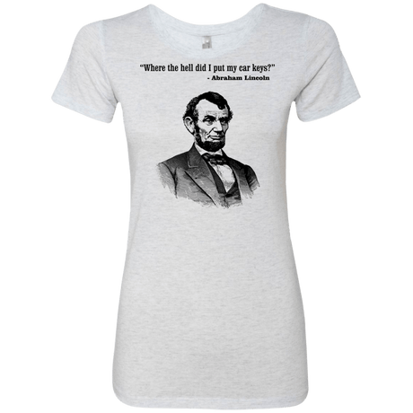 T-Shirts Heather White / Small Lincoln car keys Women's Triblend T-Shirt