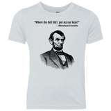 T-Shirts Heather White / YXS Lincoln car keys Youth Triblend T-Shirt