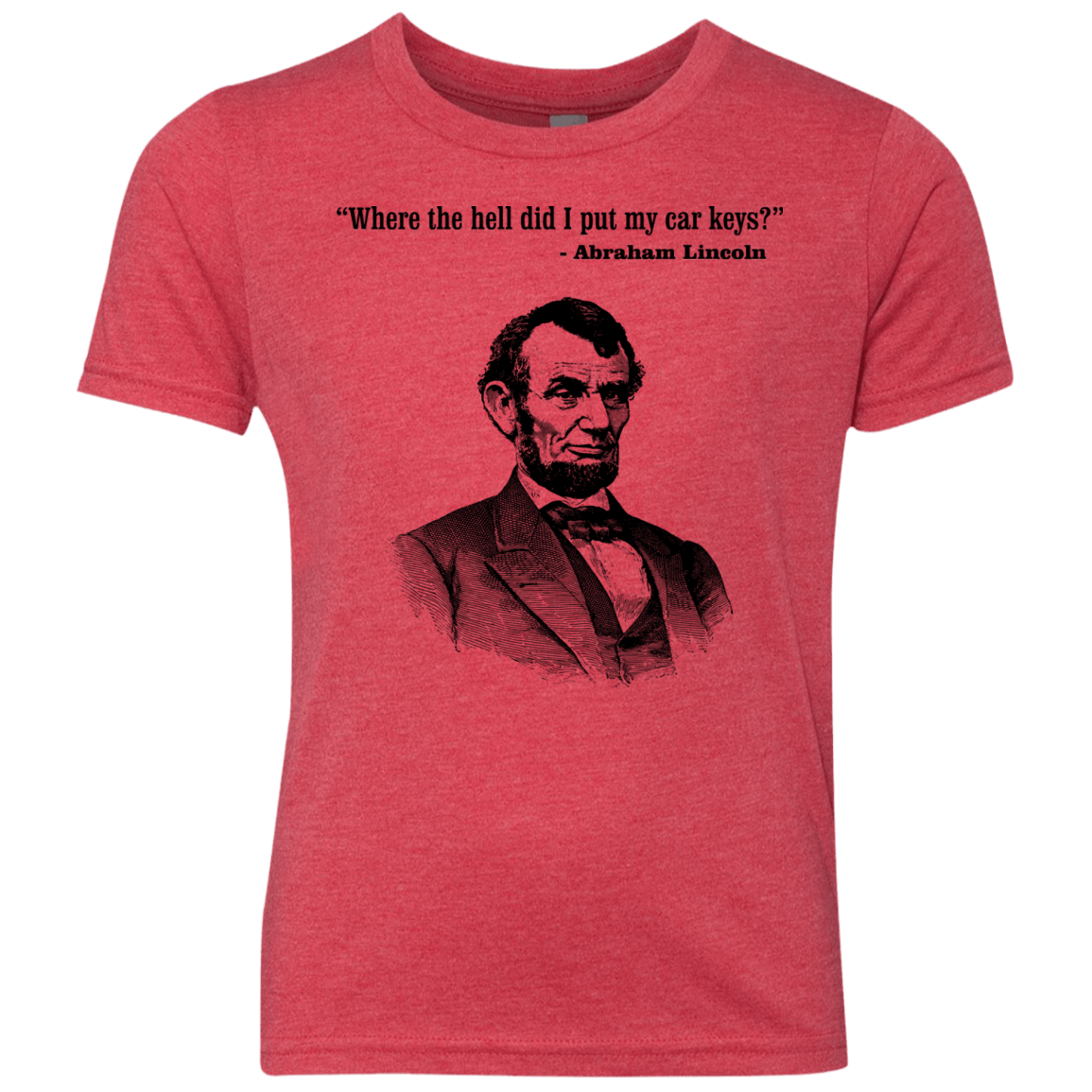 T-Shirts Vintage Red / YXS Lincoln car keys Youth Triblend T-Shirt