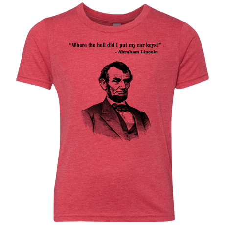 T-Shirts Vintage Red / YXS Lincoln car keys Youth Triblend T-Shirt