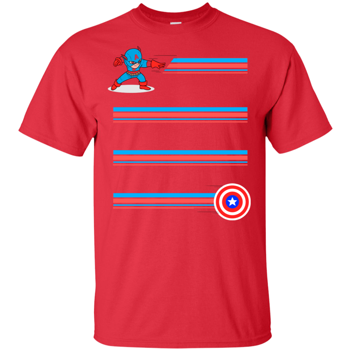 T-Shirts Red / S Line Captain T-Shirt