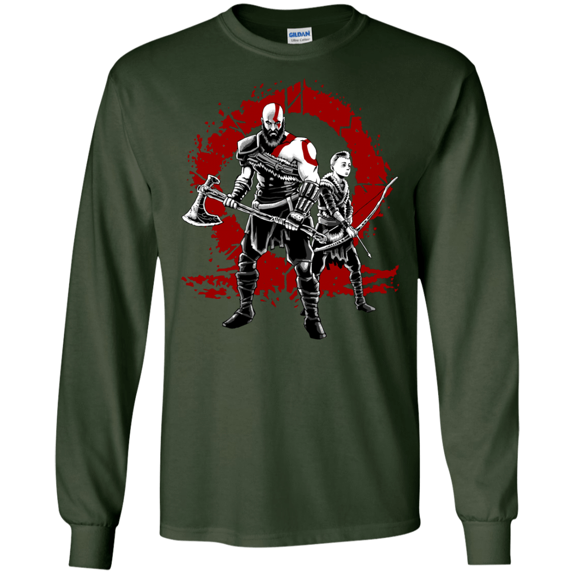 T-Shirts Forest Green / S Lineage of War Men's Long Sleeve T-Shirt