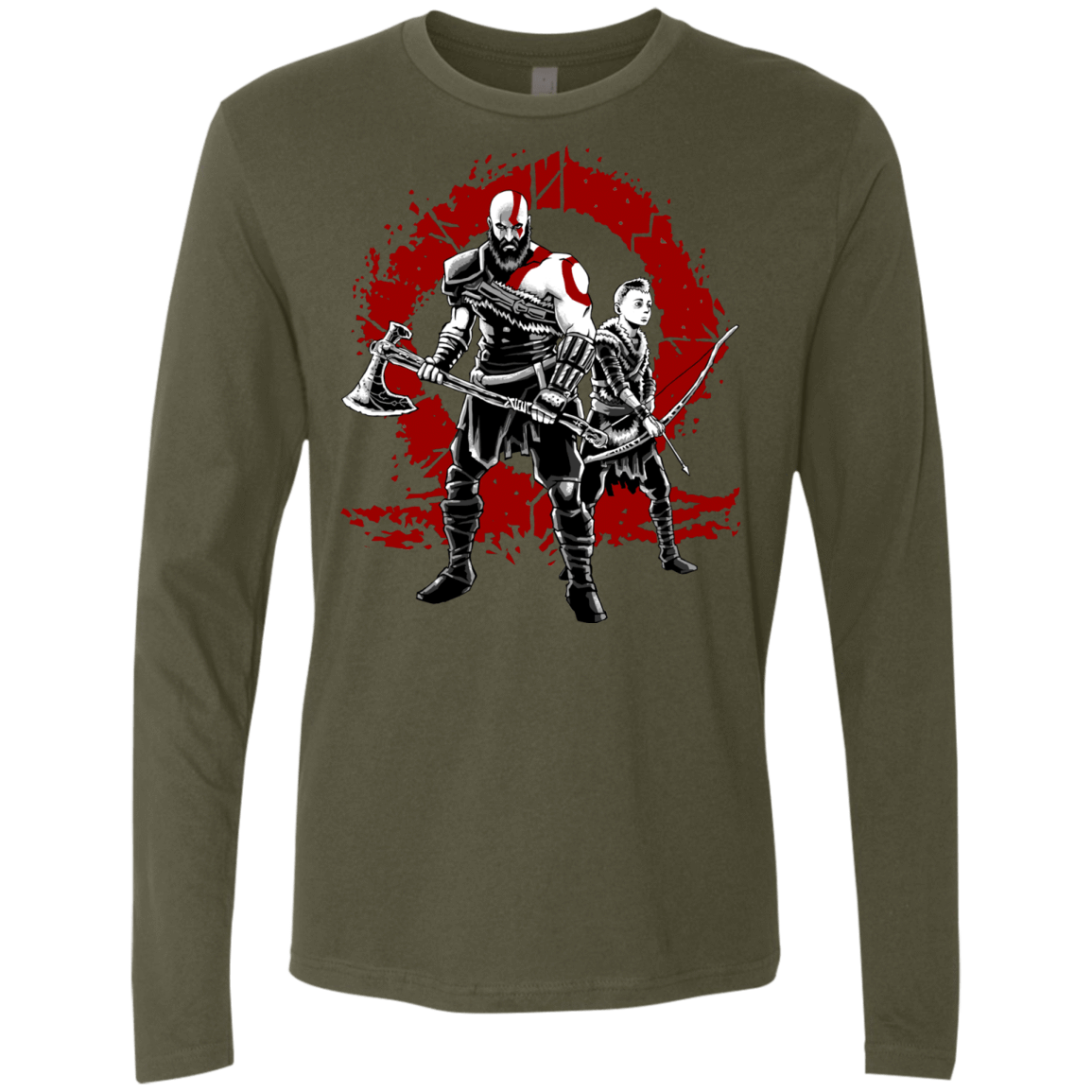 T-Shirts Military Green / S Lineage of War Men's Premium Long Sleeve