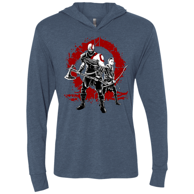 T-Shirts Indigo / X-Small Lineage of War Triblend Long Sleeve Hoodie Tee