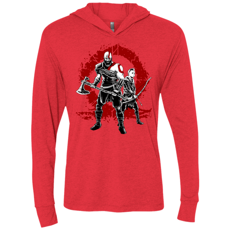 T-Shirts Vintage Red / X-Small Lineage of War Triblend Long Sleeve Hoodie Tee