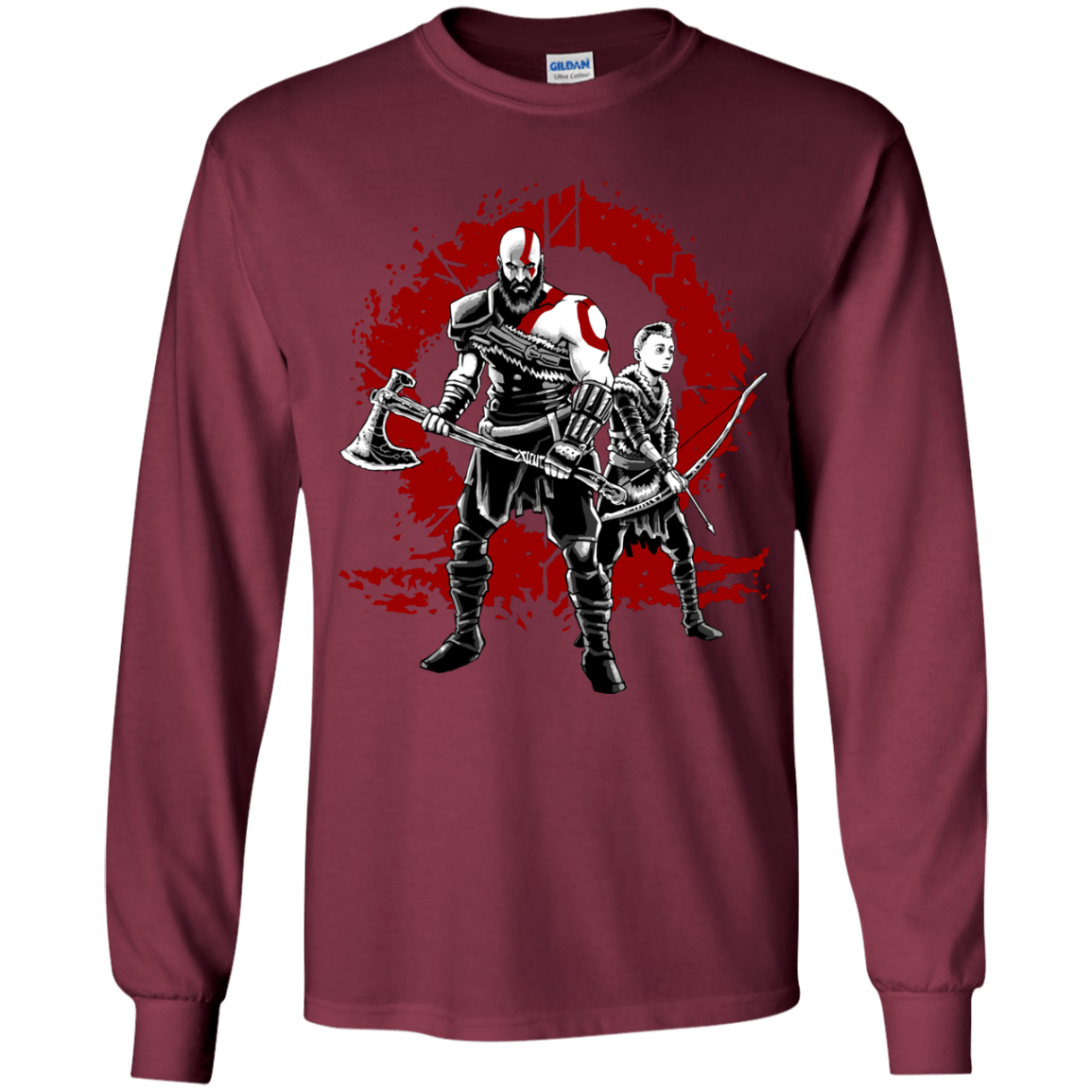 T-Shirts Maroon / YS Lineage of War Youth Long Sleeve T-Shirt