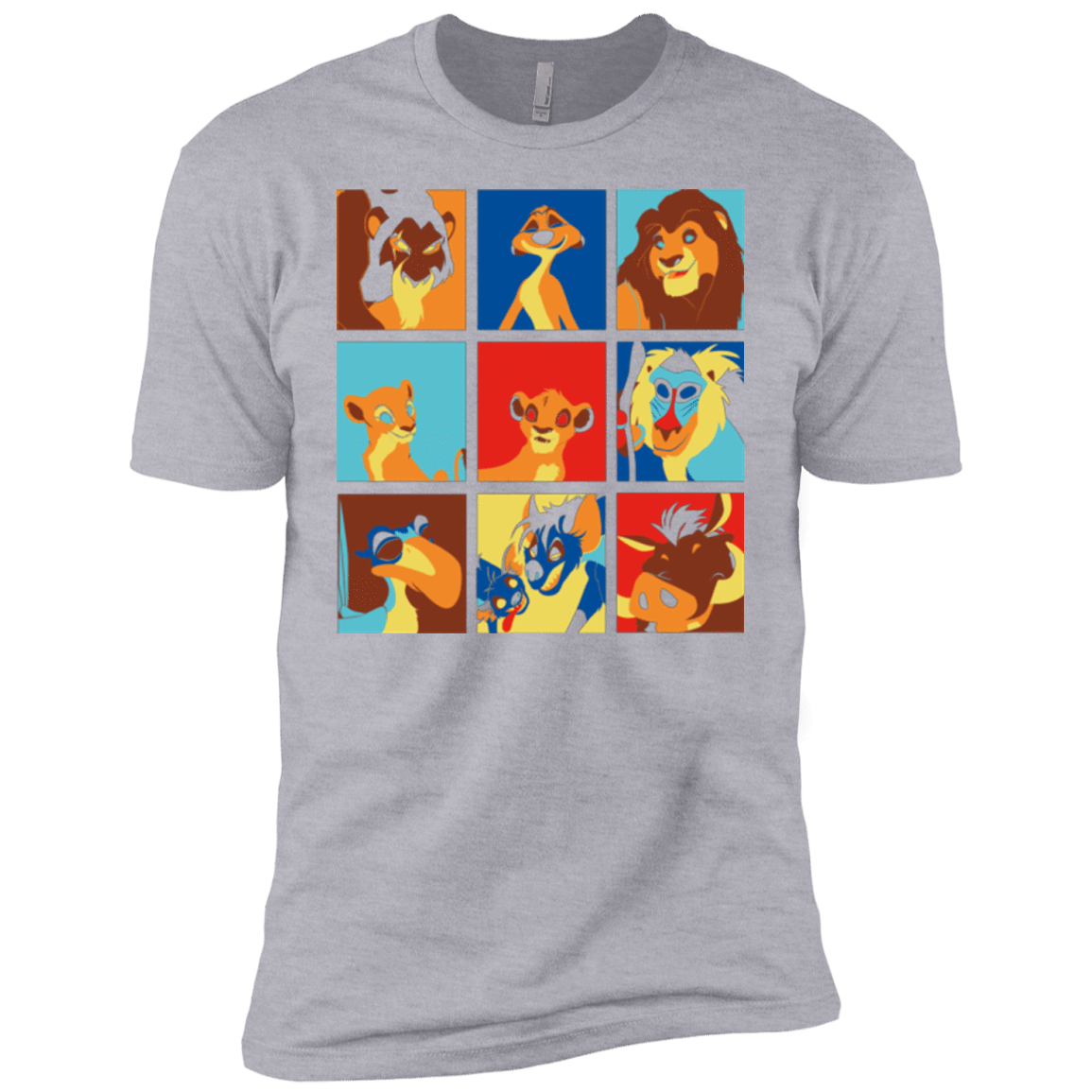 T-Shirts Heather Grey / YXS Lion Pop Boys Premium T-Shirt