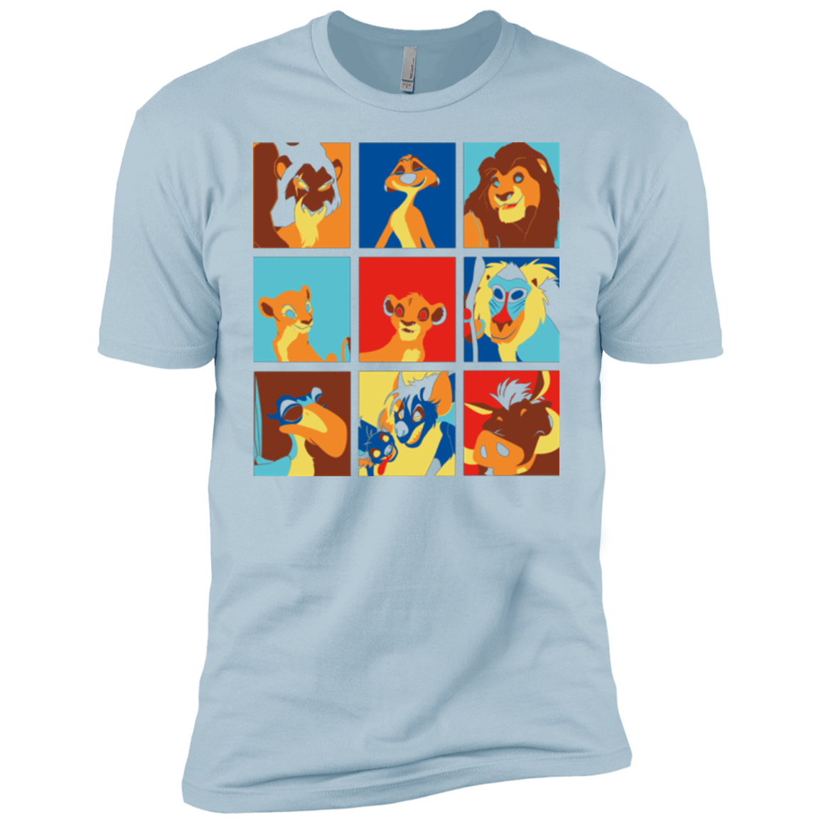 T-Shirts Light Blue / YXS Lion Pop Boys Premium T-Shirt