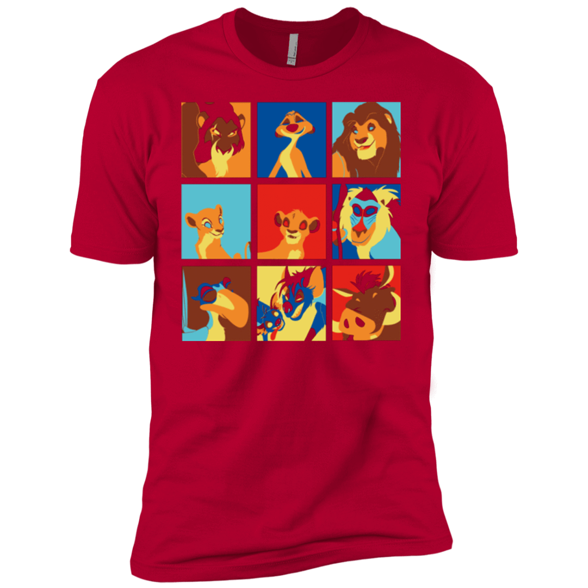 T-Shirts Red / YXS Lion Pop Boys Premium T-Shirt