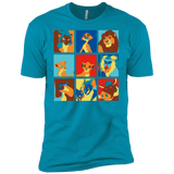 T-Shirts Turquoise / YXS Lion Pop Boys Premium T-Shirt