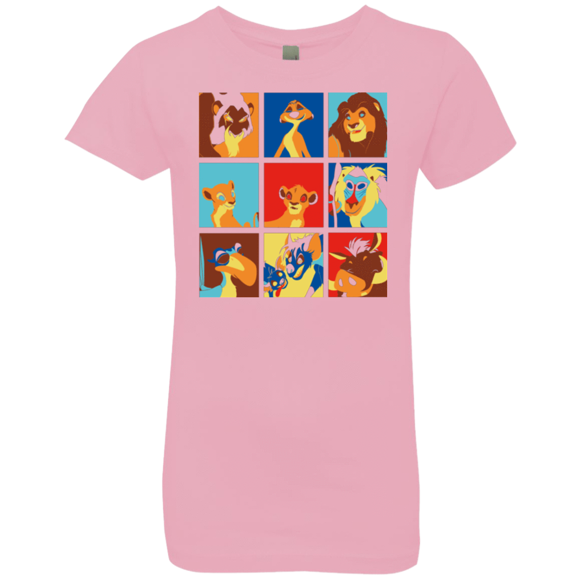 T-Shirts Light Pink / YXS Lion Pop Girls Premium T-Shirt