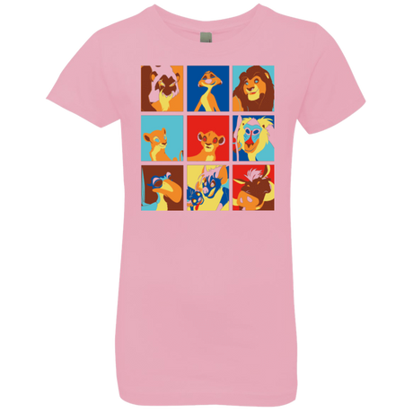 T-Shirts Light Pink / YXS Lion Pop Girls Premium T-Shirt