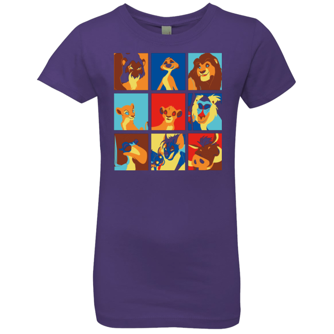 T-Shirts Purple Rush / YXS Lion Pop Girls Premium T-Shirt