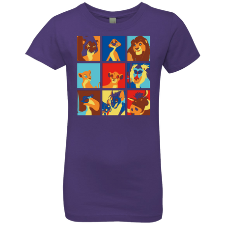 T-Shirts Purple Rush / YXS Lion Pop Girls Premium T-Shirt