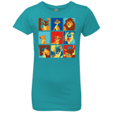 T-Shirts Tahiti Blue / YXS Lion Pop Girls Premium T-Shirt