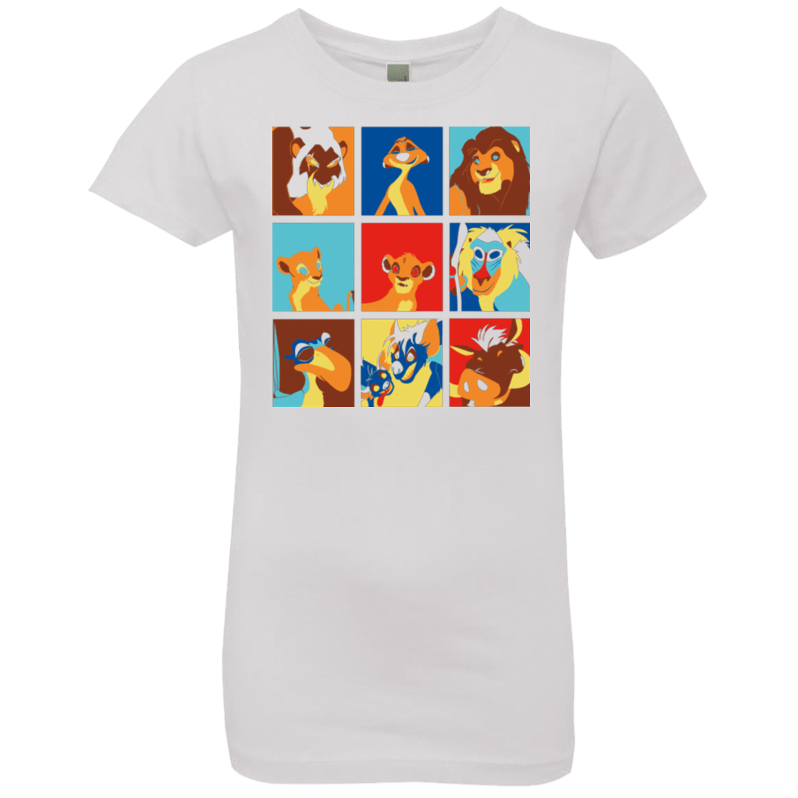 T-Shirts White / YXS Lion Pop Girls Premium T-Shirt