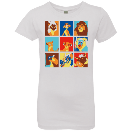 T-Shirts White / YXS Lion Pop Girls Premium T-Shirt