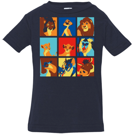 T-Shirts Navy / 6 Months Lion Pop Infant PremiumT-Shirt