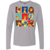T-Shirts Heather Grey / Small Lion Pop Men's Premium Long Sleeve